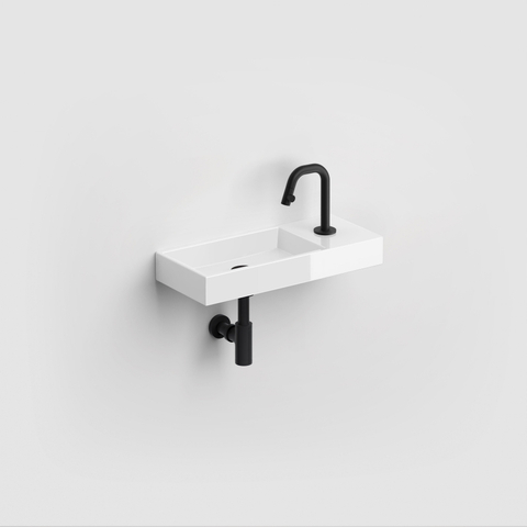 Clou Mini Wash Me fontein 45x19cm kraangat rechts Keramiek Wit -licht beschadigd- OUTLETSTORE STORE44667