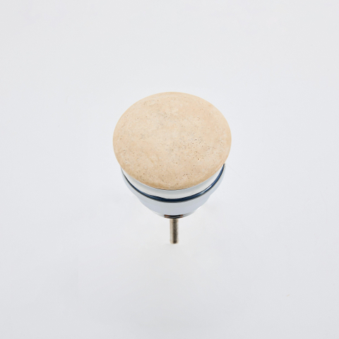 Saniclass Travertine Afvoerplug - klikwaste - gemeleerd natuursteen SW1474833