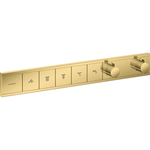 Hansgrohe Rainselect Thermostaat - inbouw - voor 5 functies - polished goud SW918032