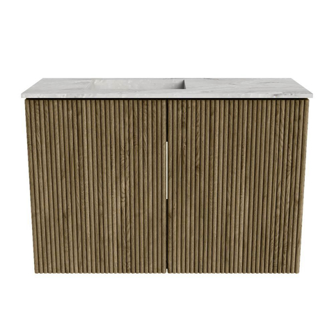 Mondiaz JOYA-DLUX 60cm meuble de salle de bains - couleur Dusk - Vasque FAYE position Gauche 1 trou de robinet couleur Glace. SW1423136