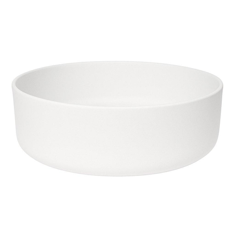QeramiQ Dely waskom - 36x36x12cm - zonder overloop - rond - keramiek - mat wit SW1244987