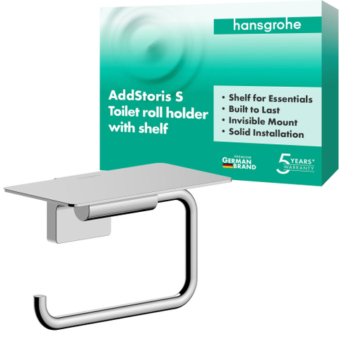 Hansgrohe AddStoris S closetrolhouder met planchet chroom SW1567174