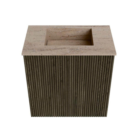 Mondiaz JOYA-DLUX 40cm toiletmeubel - kleur Shadow - Wastafel FAYE positie Midden Zonder kraangat kleur Saba. SW1425095