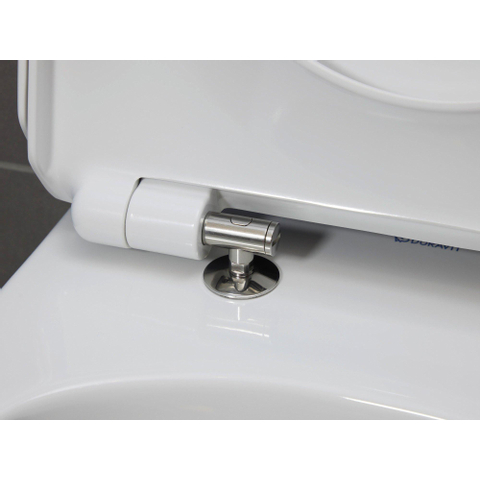 Duravit Durastyle kit de toilettes de base debout à fond creux sans rebord 37x48cm avec abattant softclose blanc SW358501