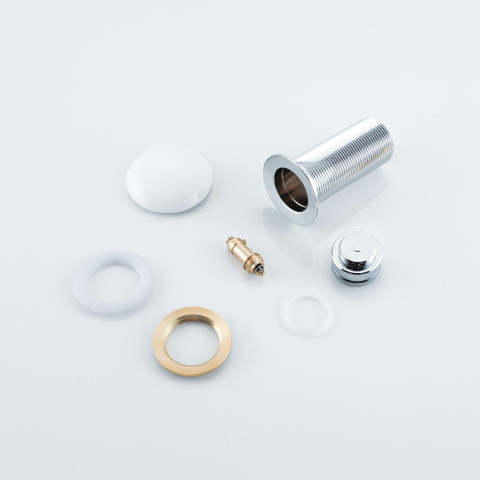 FugaFlow Eccelente Anta Verlengde Klikwaste Afvoerplug - keramiek - glans wit SW1469092
