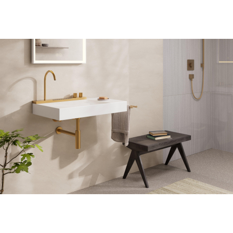 Hansgrohe Universeel Flowstar S Premium designbekersifon 5/4 met muurbuis - met rozet - geborsteld brons SW358991