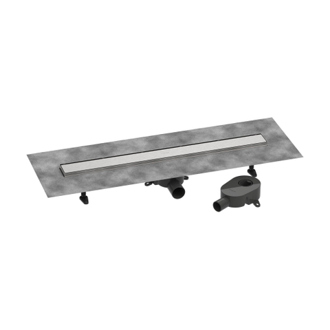 Hansgrohe RainDrain Go Douchegoot - 80cm - standaard/vlakke installatie - betegelbaar - brushed stainless steel SW1590409