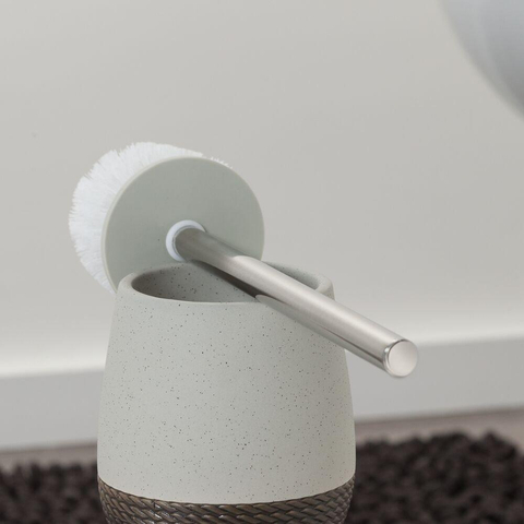 Sealskin Braid Brosse de toilette avec support Gris clair SW207173