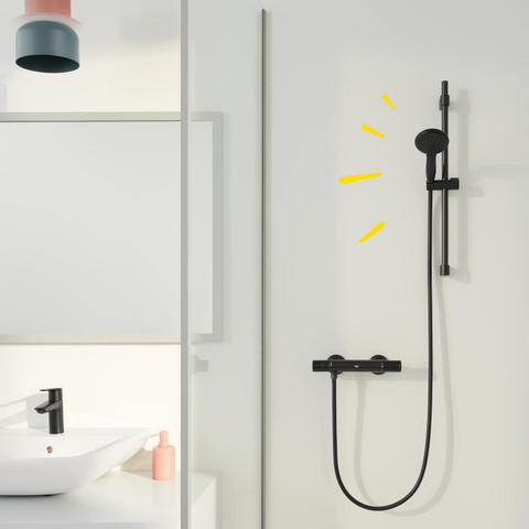 Grohe Vitalio Start QuickFix Handdouche - diameter 11cm - 2 straalsoorten - 7.4l/min - matte black (mat zwart) SW1126261