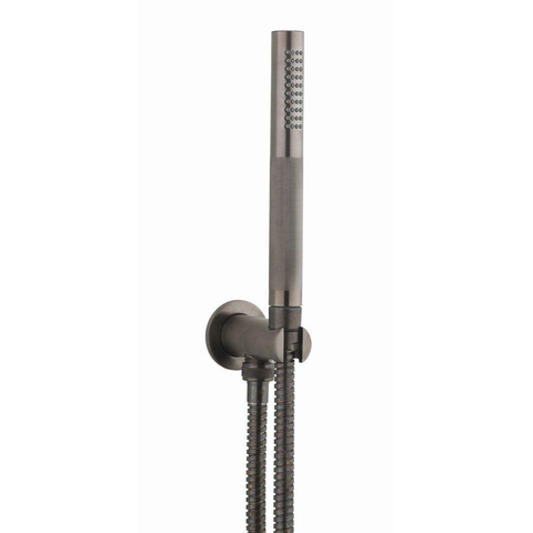 Crosswater Union ensemble de douche - avec douchette stick - 1 jet - brushed black chrome (noir) SW968291