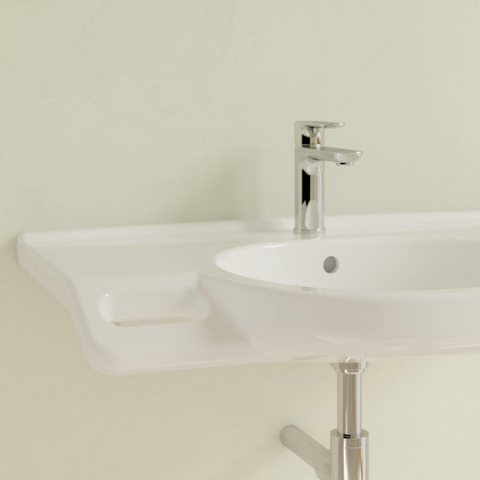 Villeroy & Boch Vicare medische wastafel - 80x55cm - 1 kraangat - met overloop CeramicPlus - White Alpine (glans wit) 1025046
