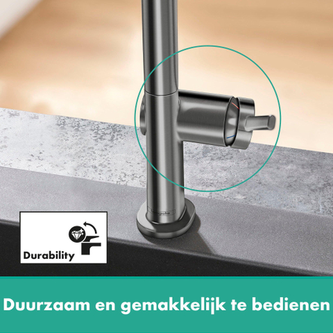 Hansgrohe Talis M54 eengreeps keukenmengkraan 270 Brushed Black Chrome SW1174243