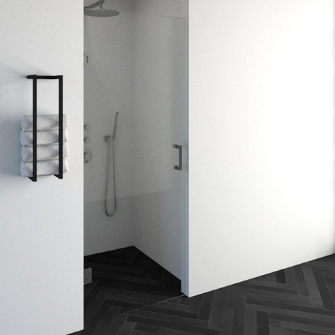 BRAUER Créer Porte de douche - 80x200cm - sans profil - anti-calcaire - verre de sécurité 8mm - inox brossé SW223729