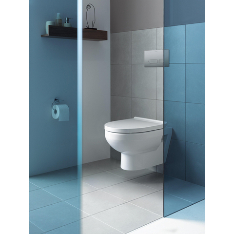 Duravit No.1 DuraStyle Basic WC-zitting - 37.3x43x4.3cm - kunststof - wit glanzend SW242800