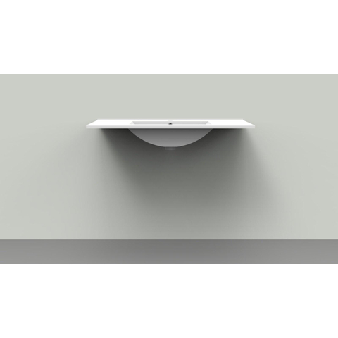 Arcqua Pakaru lavabo 101x46cm avec trop-plein 1 trou de robinet 1 vasque céramique brillant blanc SW374582