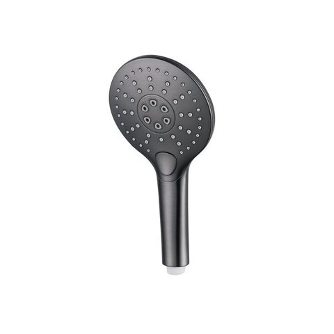 Fortifura Calvi Ensemble de douche pluie encastrable - thermostatique - bras mural - pommeau 25cm - barre curseur - douchette ronde - flexible en métal - Gunmetal SW1233179