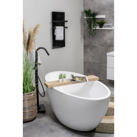 Eurom Sani 400 Comfort Panneau infrarouge salle de bains 83.5x48.1cm Wifi 400watt Verre Noir SW481879