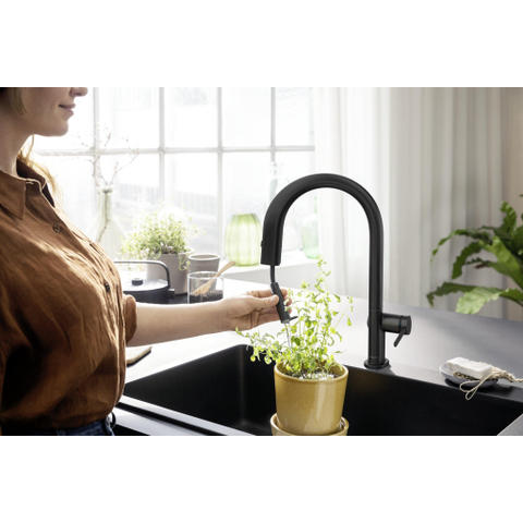 Hansgrohe Aqittura M91 Filter systeem - 210 uittrekbare uitl - 1jet - sbox starter set - mat zwart SW918606