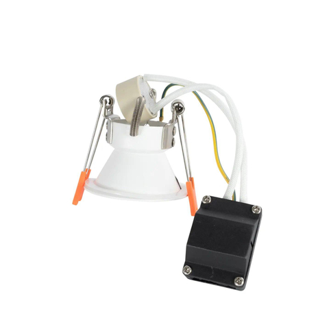 QAZQA Dept inbouwspot - 7.8x7.8x6.5cm - dimbaar - IP44 - mat wit - 6x - OUTLETSTORE STORE40938