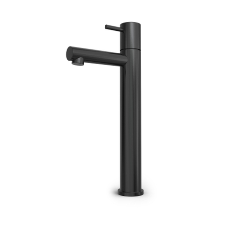 Hotbath Buddy Fonteinkraan - uitloop - 11cm - opbouw - hoog model - PVD - geborsteld zwart SW1246919