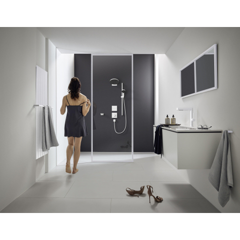 Hansgrohe Pulsify select s - select glijstangset - 3jet Relaxation - ecosmart - 10.5cm - met glijstang 90 cm - mat wit SW651067