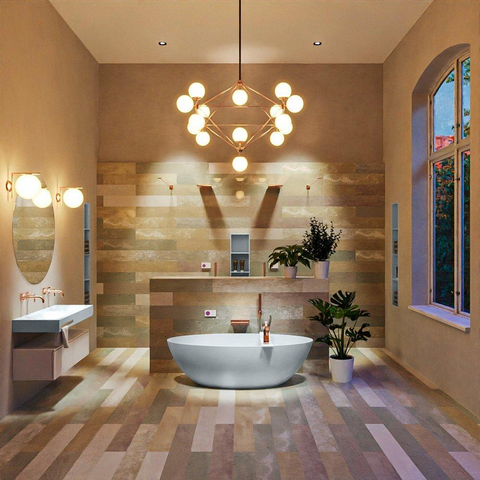 MONDIAZ FLOAT Baignoire autoportante - 170x80cm - Clay SW491515