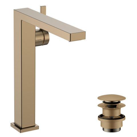 Hansgrohe Tecturis E Eengreeps wastafelkraan - 240 Fine - coolstart - voor waskommen - met afvoerplug - geborsteld brons SW918446