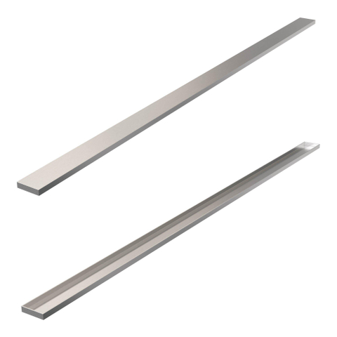 Brauer Grille de pose de carreaux - 140x7x6.8cm - flasque de sol - réversible - inox SW17973