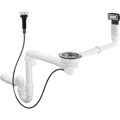 Hansgrohe D16-11 automatische afvoerset voor enkele waskom graniet chroom SW1567263
