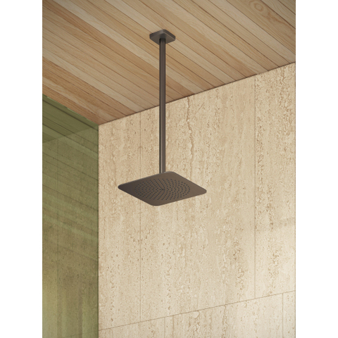 AXOR Citterio C hoofddouche - 27x27cm - met plafondaansluiting - brushed black chrome (zwart) SW1152116