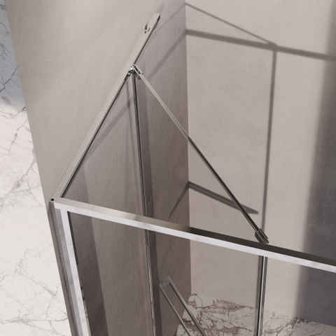 BRAUER Luminis Nisdeur - 90x200 - naar binnen draaiend - helder glas - omkeerbaar - incl. glascoating - chroom SW1580844