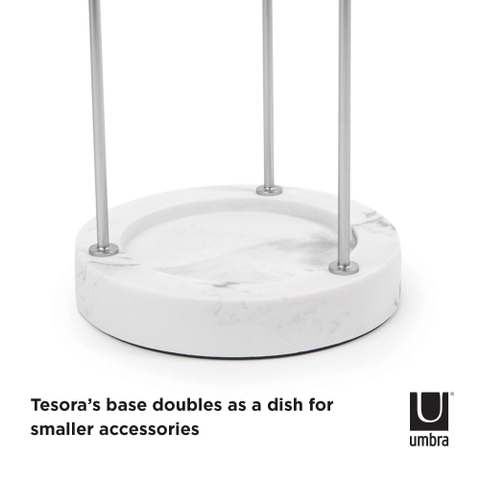 Umbra Tesora sieradenhouder 15x42x15cm staal wit/Metallic nikkel SHOWROOMMODEL SHOW24839