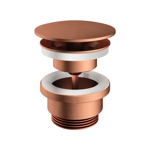 Hotbath Mate always open plug met schroef rond koper geborsteld - OUTLET UDEN STORE32267