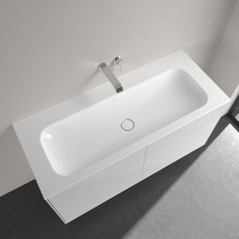 Villeroy & Boch finion meubelwastafel - 120x50cm - zonder kraangat - zonder overloop CeramicPlus - White Alpine (glans wit) SW209392