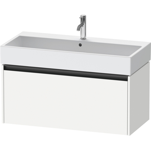 Duravit Ketho.2 Wastafelonderbouwkast - met 1 lade - 98.4x46x44cm - met greep antraciet - wit mat SW772068