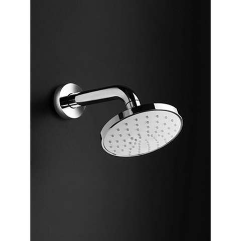Hotbath Mate Hoofddouche inclusief wandarm - 13cm rond - geborsteld nikkel (RVS) SW22858