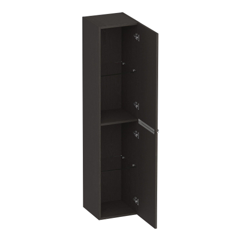 BRAUER Elevate armoire de salle de bains - 160x35x35cm - sans poignées rapportées - 2 portes - ouvrant à gauche ou à droite - Timber Anthracite SW1200020