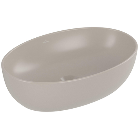 Villeroy & Boch Artis opzetwastafel - 48.5x32.5cm - zonder kraangat CeramicPlus - almond (beige) SW1387609