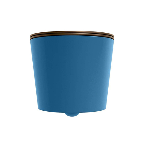 Mondiaz LAVIE WC suspendu – sans bride – 36 x 53 cm – avec abattant softclose – Jeans (bleu), abattant Rust (brun) SW1208701