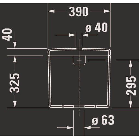 Duravit Starck 3 Réservoir WC WC avec intérieur 4.5litres connexion dessous gauche Blanc 0305371