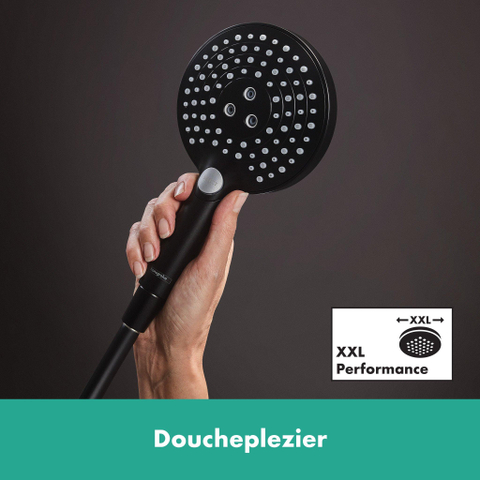 Hansgrohe Raindance Select S Handdouche 120 - 3jet powderrain - mat zwart OUTLETSTORE STORE44747