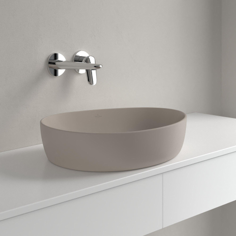 Villeroy & Boch Antao Vasque à poser - 51 x 40 x 14,6 cm - Almond CeramicPlus - sans trop-plein SW917929