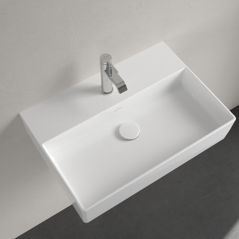 Villeroy & Boch Memento 2.0 lavabo - dessous meulé 60x42cm - sans trop-plein 1 trou de robinet ceramic+ blanc SW358436