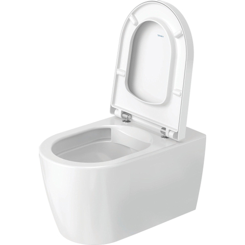 Duravit Me by starck Starck Me wandcloset - diepspoel - spoelrandloos - met hygieneglaze - 37x57cm - met verdekte bevestiging - rimless - mat wit SW358222