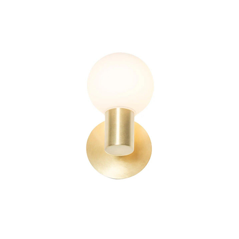 QAZQA Cederic applique murale 8x14,2x11,4 cm - IP44 - laiton brossé (doré) SW1187219