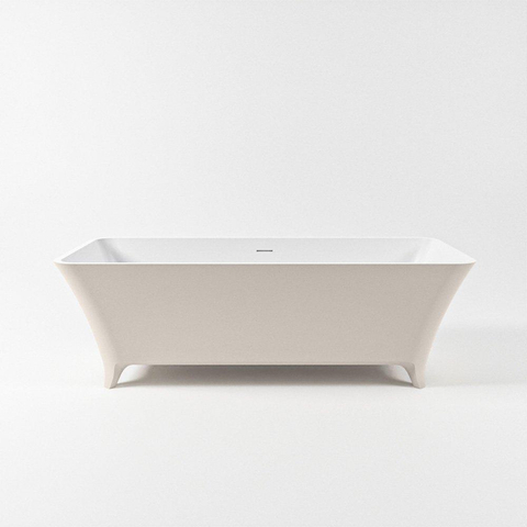 MONDIAZ LUNDY baignoire autoportante - 170x75cm - mat linen / talc (beige / blanc) SW491604