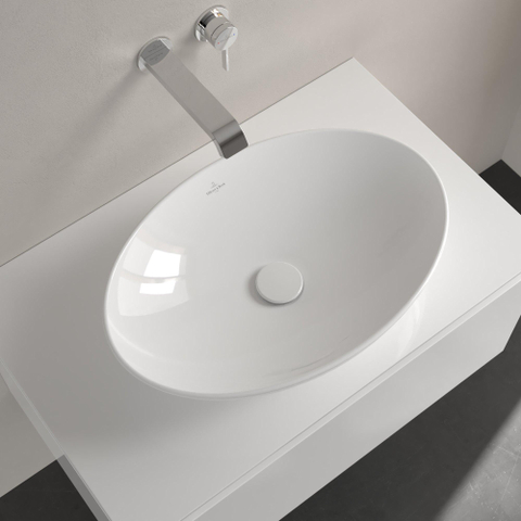Villeroy & Boch Loop & friends vasque à poser - 56x38cm - ovale sans trop-plein blanc SW644093