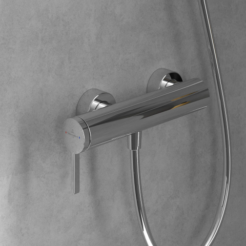 Villeroy & Boch Dawn 1 greeps douchekraan rond - hoogglans chroom SW974099