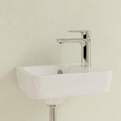 Villeroy & Boch O.novo Lave-mains 1 trou de robinet droite avec trop-plein 36x25cm Blanc SW445846