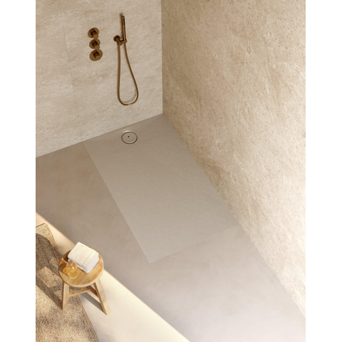 Riho Nuvia Receveur de douche - 140x80cm - antibactérien - Purite - gris galet SW1585125